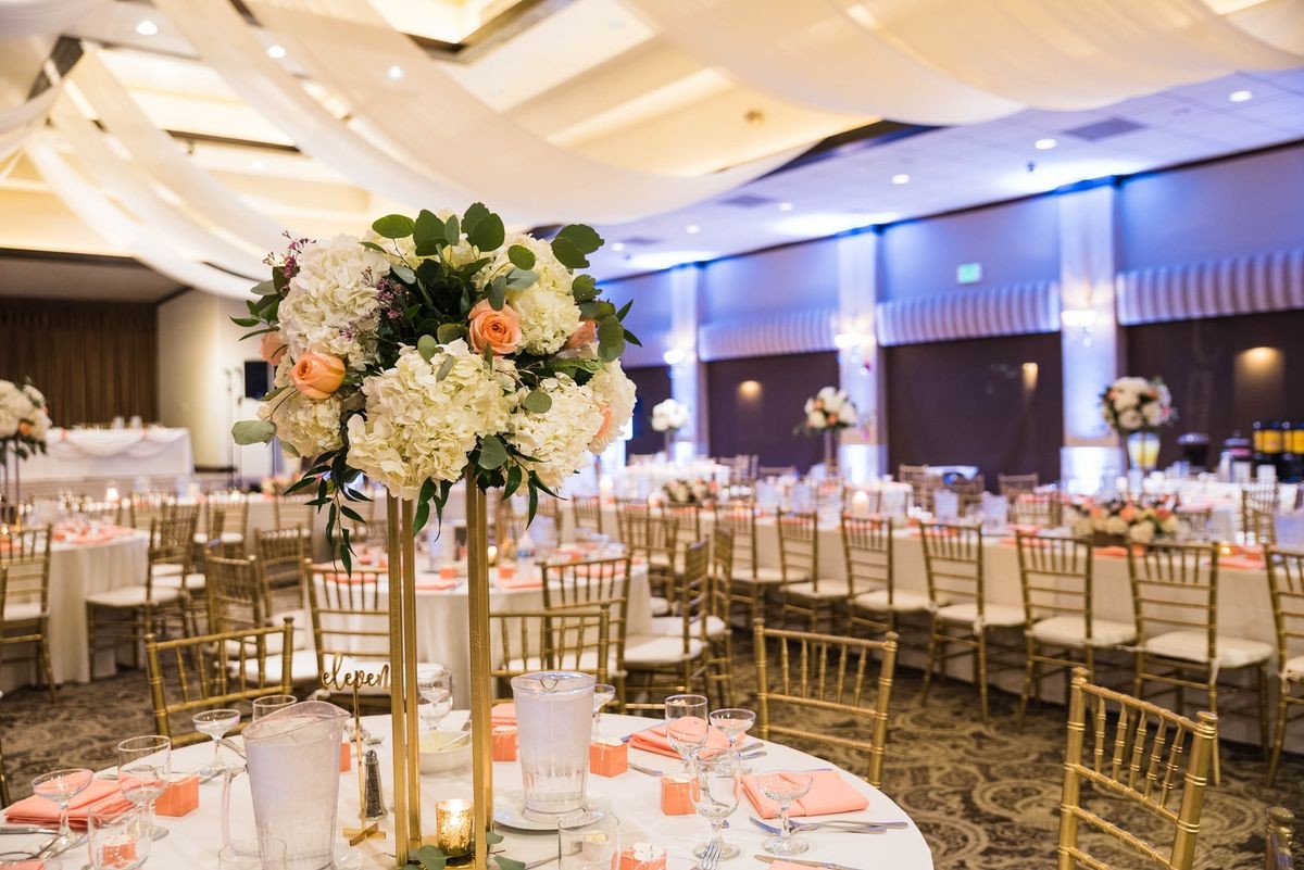 centerpieces and event setup 